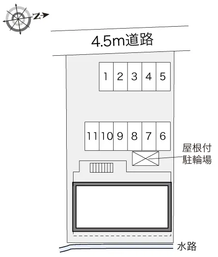 ★手数料０円★一宮市奥町字野方　月極駐車場（LP）